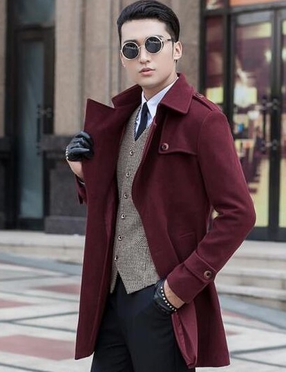 Wine Red Blazer Men