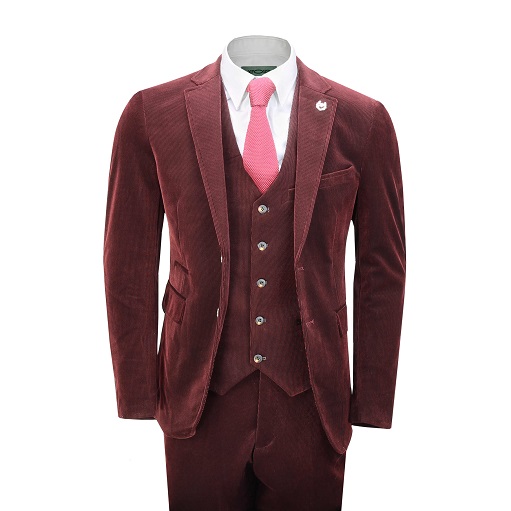 Maroon Corduroy Blazer Men