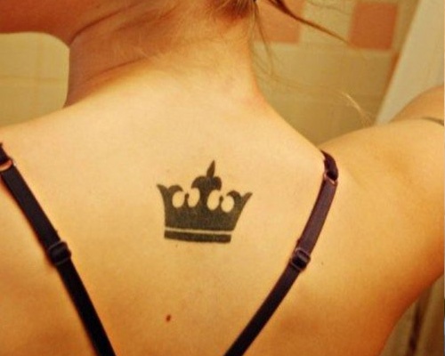 Small black crown tattoo designs