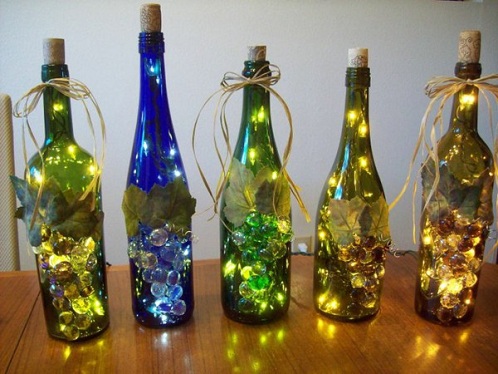 Colored Wine Bottles