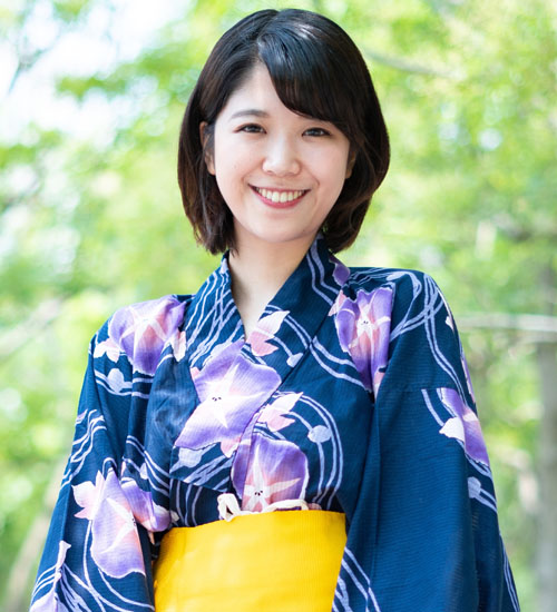 Youthful Japanese Women with Yukata