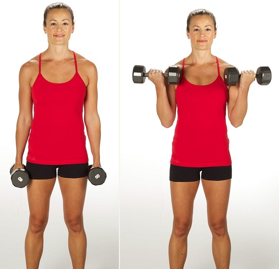 Bicep Curl - armpit exercises