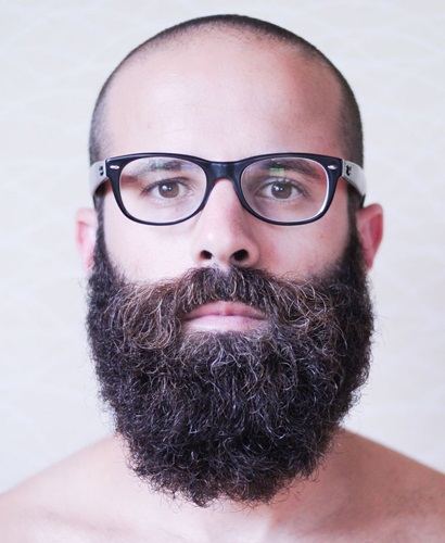 Long Beard Style with Less Hair