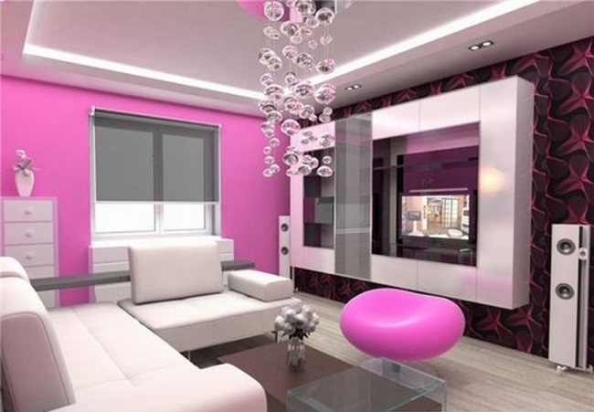 Vibrant Pink Hall Colour Designs