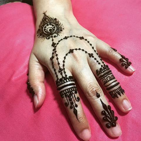 Jewellery Style Mehndi Finger Designs