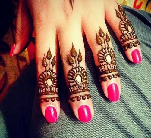 simple finger mehndi designs