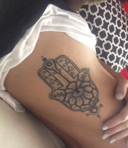 hamsa hand arabic tattoo