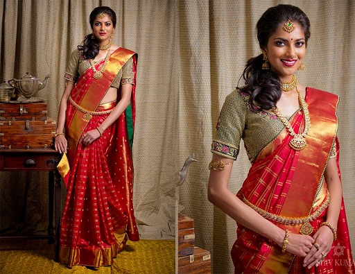 Designer Pattu Saree with Unique Blouse