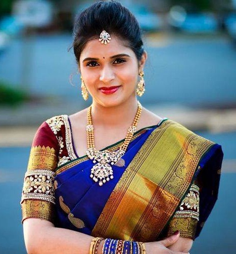 Beautiful Blouse Pattern for Pattu Saree