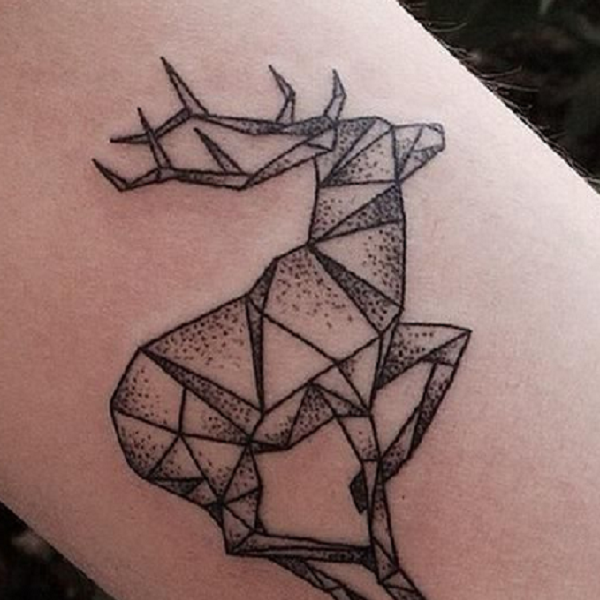 Deer Geometric Tattoo