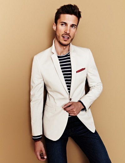 White Summer Blazer Men