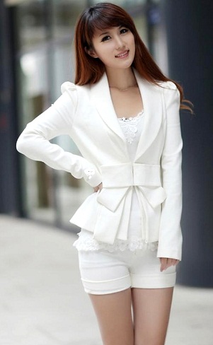 White Long Sleeve Blazer