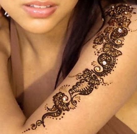 Arm Mehendi Design for Girls