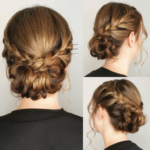 Messy Side Braids With A Bun