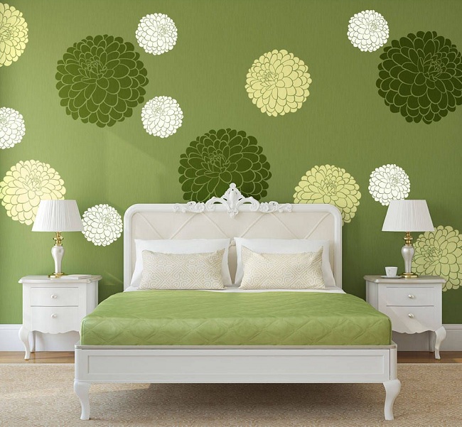 Bedroom Wall Stencils Design