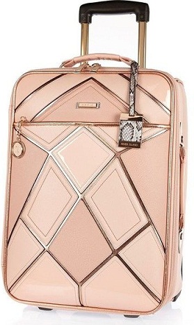 Pink Patch work Luggage Bag -25