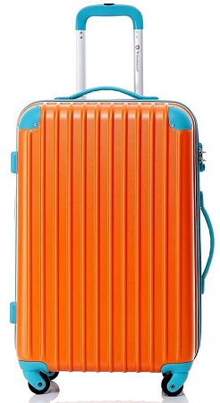 Stunning Orange and Blue Luggage Bag for Teenagers -7