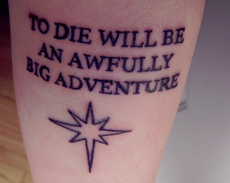 Tattoo Quotation on Death