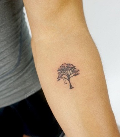 Tiny Tree Tattoo