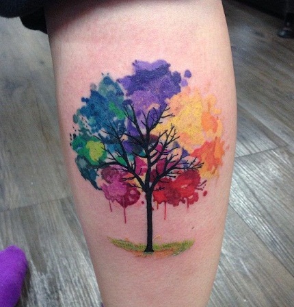 Water colour Tree Tattoo