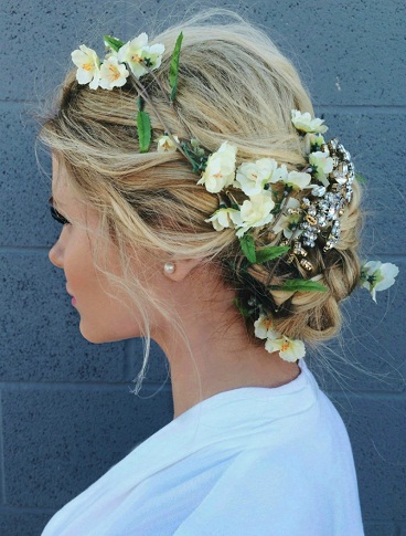 Blonde-Hairstyles-Floral-Blonde-Updo