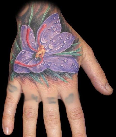 lily hand tattoos