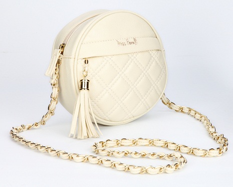 White Round Shape Sling Bag for Women -2