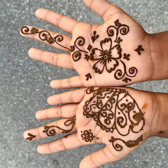 Cute Mehndi Design for Kids