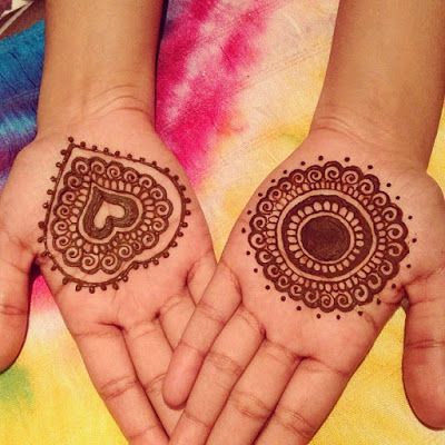 Heart Mehndi Design For Kids