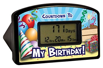 Black Birthday Countdown Clocks