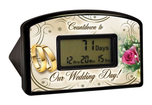 Wedding Rings Embossed Wedding Countdown Clocks