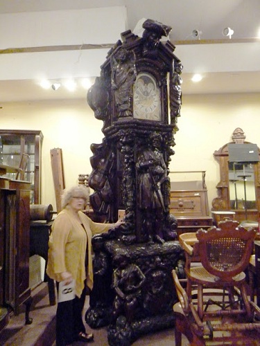 Monumentally Designed Black Forest Grandfather Clock