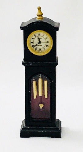 Miniature Vintage Black Grandfather Clocks