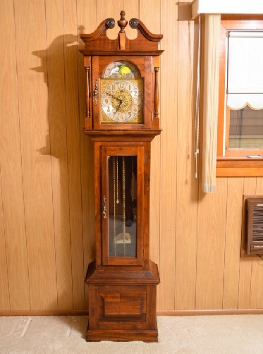 Cherry Wood Cased Emperor Grandfather Clocks