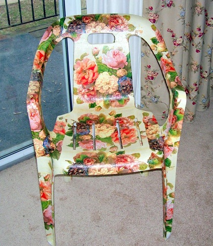 Floral Design Plastic Chair