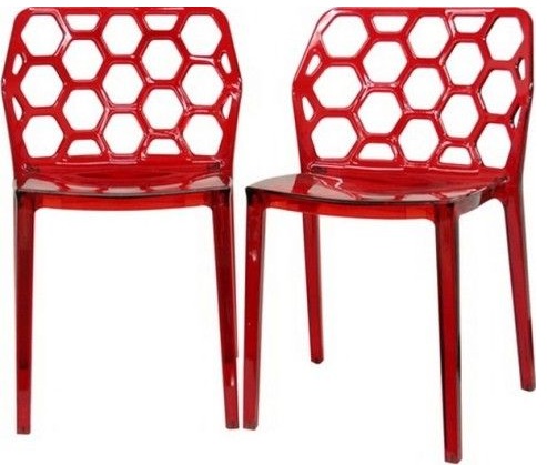 Honeycomb Designer Plastic Dining Chair