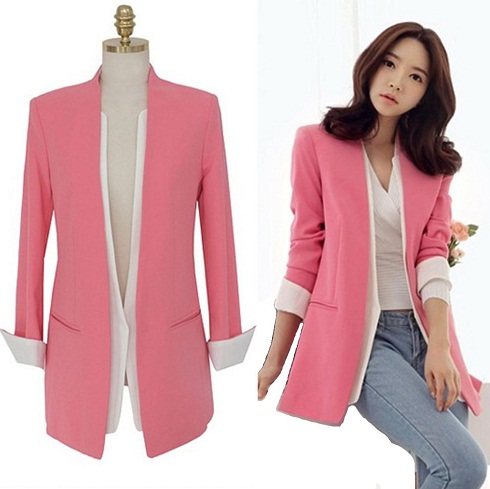 Salmon pink blazer