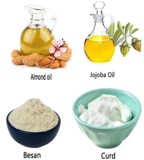 Besan Almond Oil Jojoba Oil And Curd