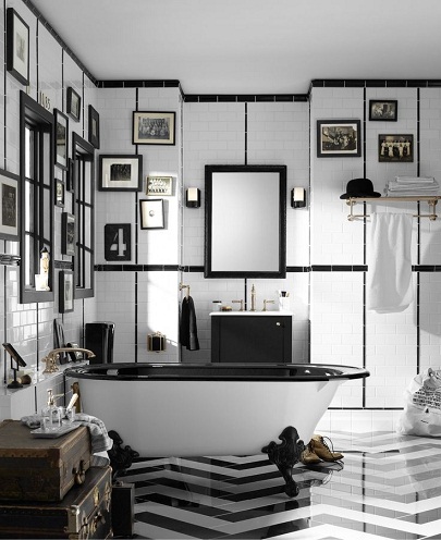 Black Inspired Retro Bathroom