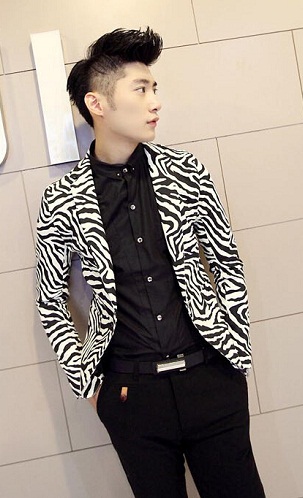 Zebra print blazer