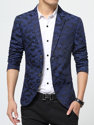 Navy blue velvet blazer