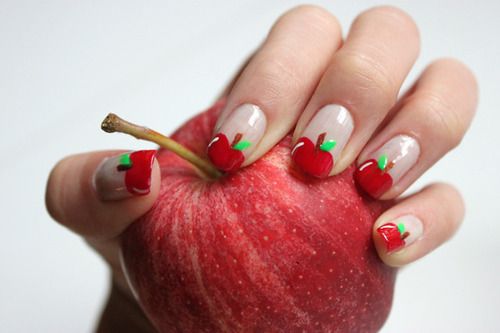 Apple Fruit Nail Art