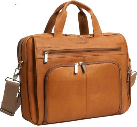 Multi-layer Leather Laptop Bag for Men