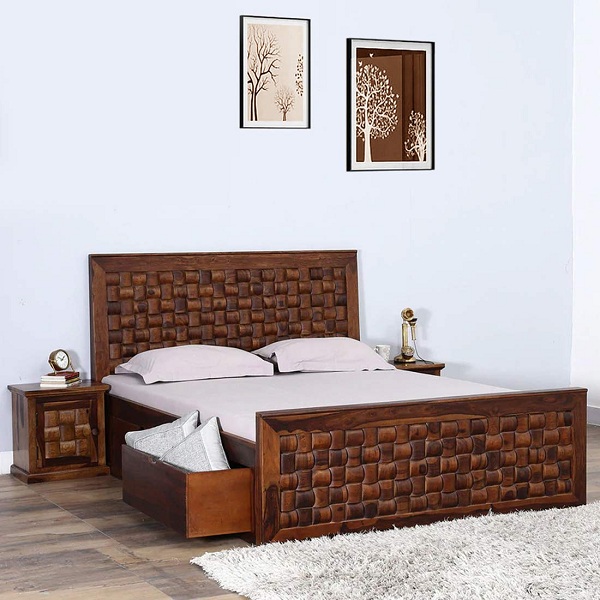 Teak Wood Bed Design