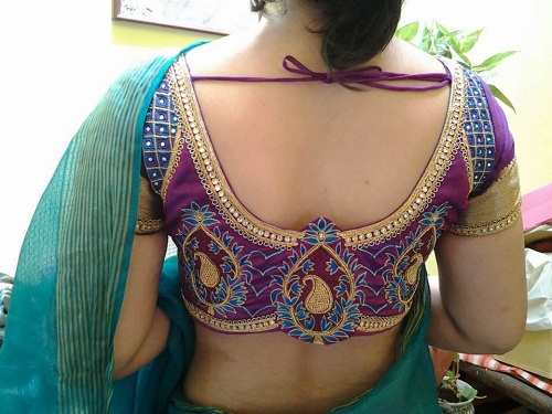 Blouse Back Neck Designs11