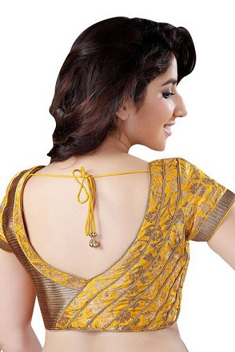 Yellow Blouse Neck Design