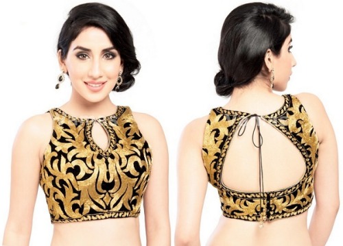 Saree Blouse Designs-Tiger Print Blouse 26