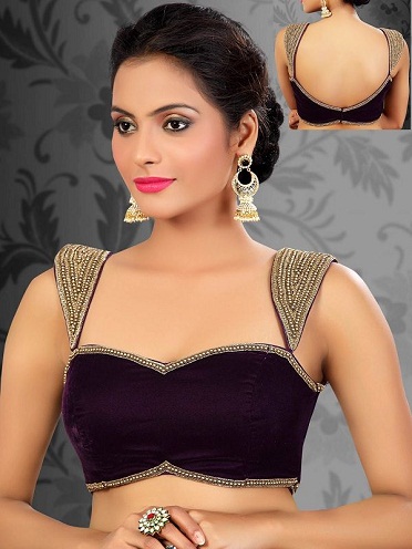 Sweetheart Neck Design Saree Blouse