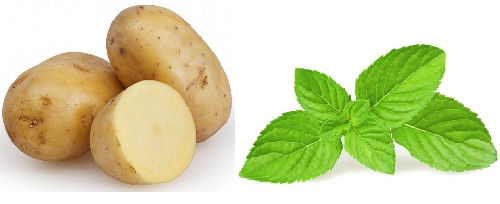 Potato Mint Leaves Eye Mask