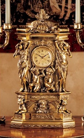 Antique Faux Gold Clock